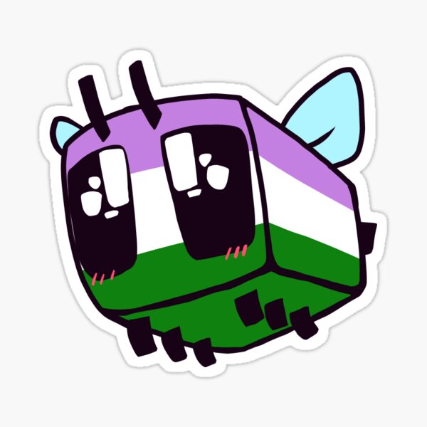 Genderqueer Bee Sticker