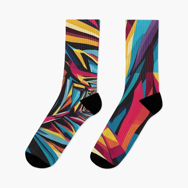 Item preview, Colorful tunel made out of shapes, figures, squares and triangles with a touch of a rainbow designed and sold by Sp3ctrumOfColor.