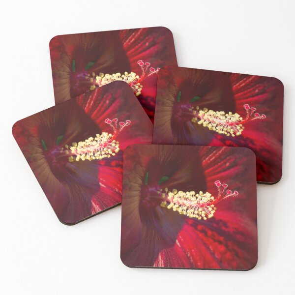 Item preview, Scarlet Petals - Hibiscus Blooms in Rich Red designed and sold by Georgia Mizuleva.