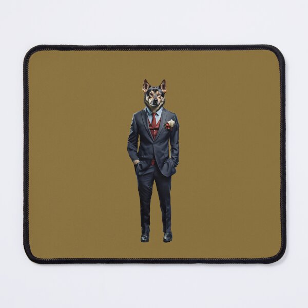 Item preview, face of a dog and the body of human wearing a tuxedo designed and sold by Firas Aljazzar.