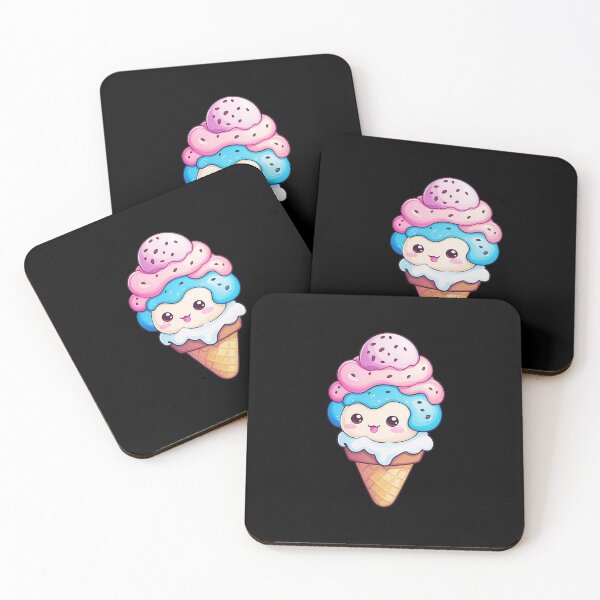 Item preview, #Ice cream, Cute Ice cream, Watercolor Ice cream, funny Ice cream face, colorful Ice cream, Ice cream drawing designed and sold by deluxelion.