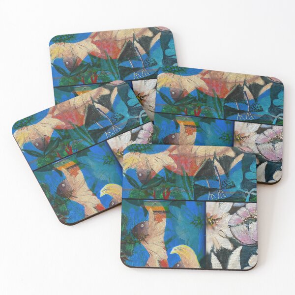 Item preview, ‘Cockatoos In My Flowers’ designed and sold by Linda Truskett Art.