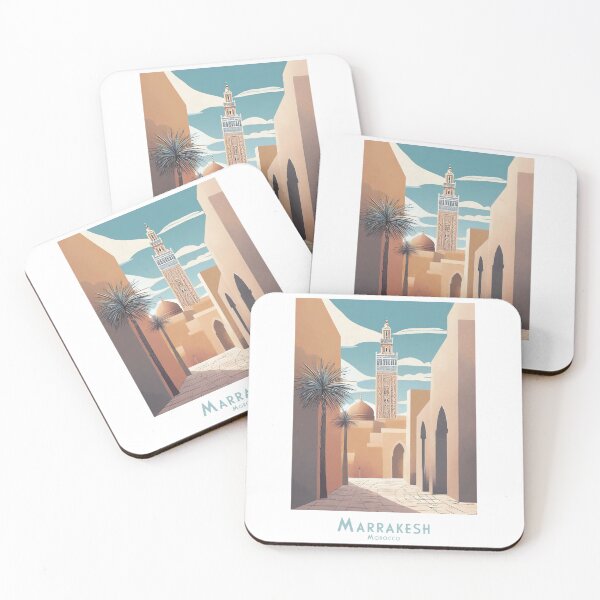 Item preview, Vintage Travel Poster of Marrakech - Retro and Minimal Travel Poster designed and sold by pod24.
