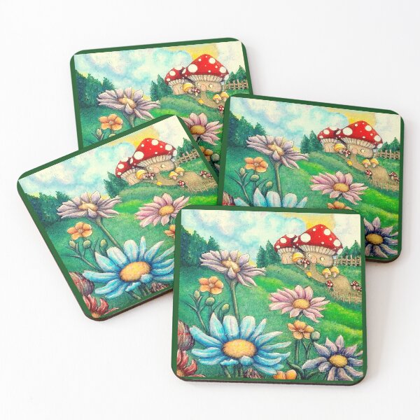 Item preview, Cottagecore Fairy Toadstool Flower Garden  designed and sold by Levana-Jane.