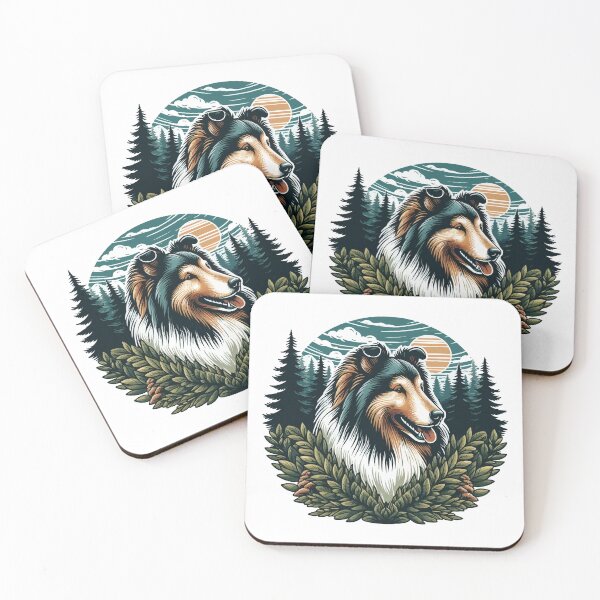 Item preview, Shetland Sheepdog/Sheltie Among Evergreens and a Dusky Sky designed and sold by bjrocket89.