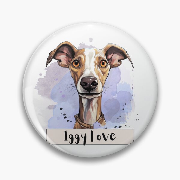Artikelvorschau, Iggy Love Italian Greyhound dog flat illustration entworfen und verkauft von Sleek Sketch Studio.