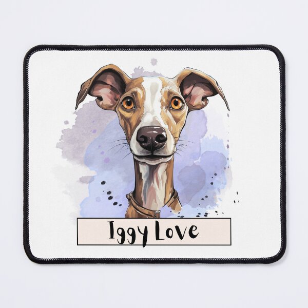 Item preview, Iggy Love Italian Greyhound dog flat illustration designed and sold by Sleek Sketch Studio.