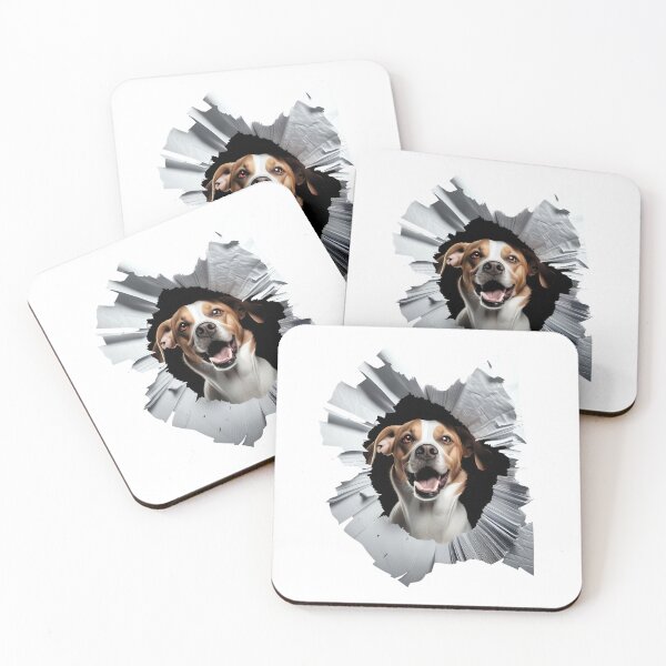 Artikelvorschau, 3D-Hund, der ein Blatt Papier zerbricht entworfen und verkauft von Inspyralia.