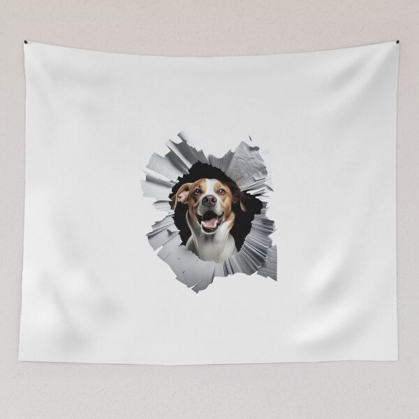 Artikelvorschau, 3D-Hund, der ein Blatt Papier zerbricht entworfen und verkauft von Inspyralia.
