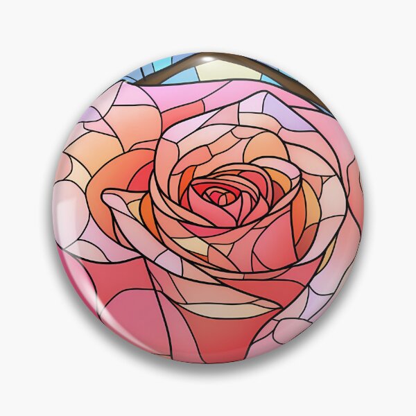 Item preview, Pink Rose design glass stained design - mosaic designed and sold by octoboobs.