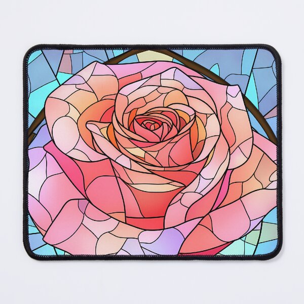 Item preview, Pink Rose design glass stained design - mosaic designed and sold by octoboobs.