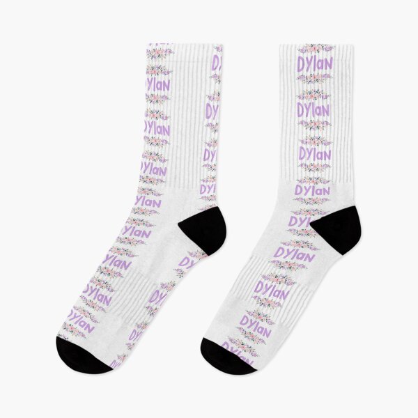 Item preview, Purple Flower Dylan Name Label designed and sold by NormadWorld.