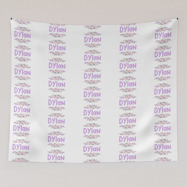 Item preview, Purple Flower Dylan Name Label designed and sold by NormadWorld.