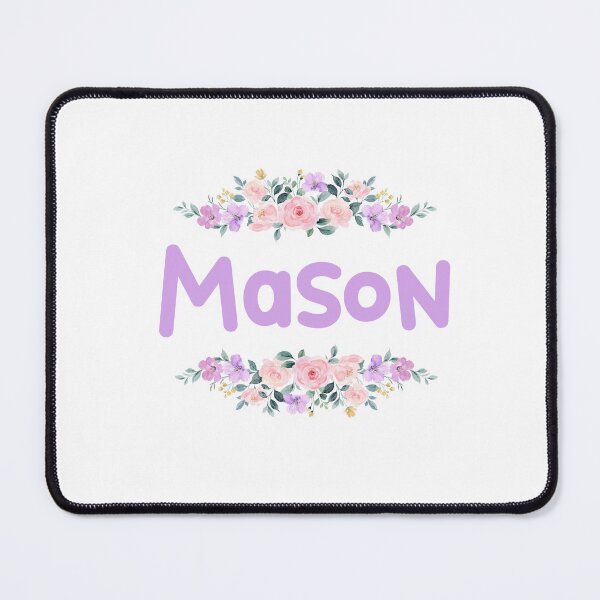 Item preview, Purple Flower Mason Name Label designed and sold by NormadWorld.