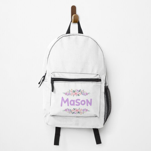 Item preview, Purple Flower Mason Name Label designed and sold by NormadWorld.