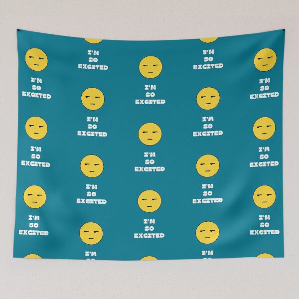 Item preview, I'm So Excited, Bored Face designed and sold by Gagamu.