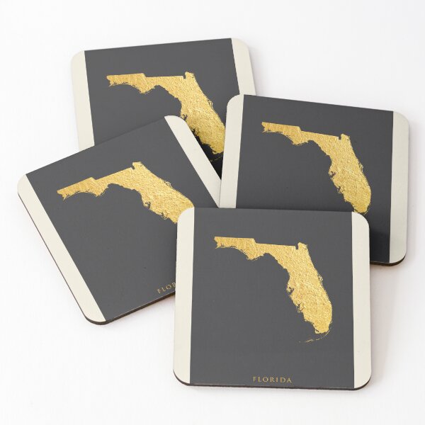 Item preview, Florida Gold Map designed and sold by ArtPrints.
