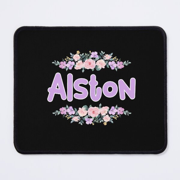 Item preview, Purple Flower Alston Name Label (Black) designed and sold by NormadWorld.