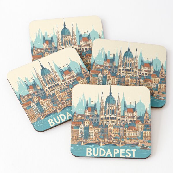 Item preview, Budapest, Hungary Animated Style Symbolic Attractions designed and sold by Gaborai.