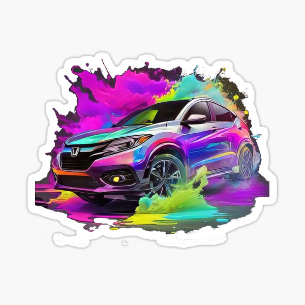 Item preview, Psychedelic Honda HR-V Sticker (840) designed and sold by WASjourney.