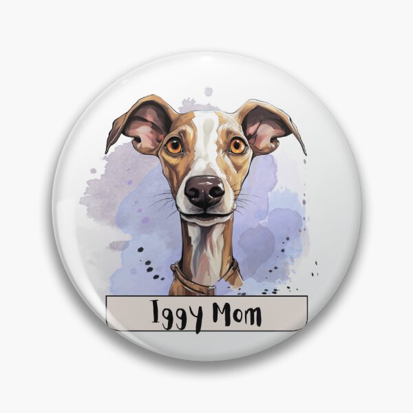 Artikelvorschau, Iggy Mom Italian Greyhound dog flat illustration entworfen und verkauft von Sleek Sketch Studio.