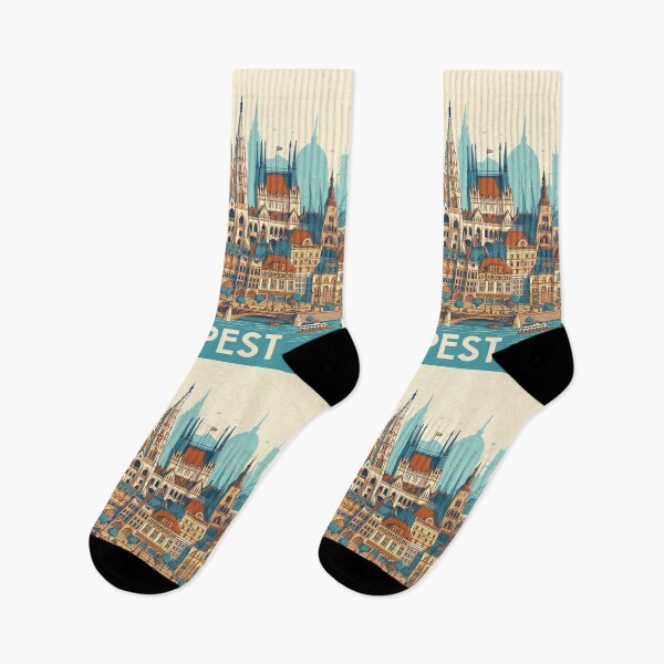 Item preview, Budapest, Hungary Animated Style Symbolic Attractions designed and sold by Gaborai.