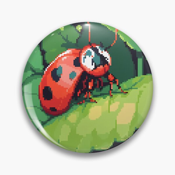 Item preview, Adorable curious Ladybug- Pixel art designed and sold by octoboobs.