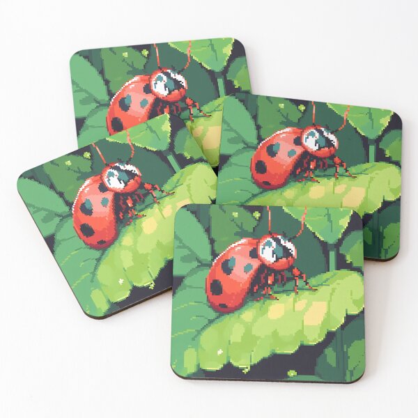 Item preview, Adorable curious Ladybug- Pixel art designed and sold by octoboobs.