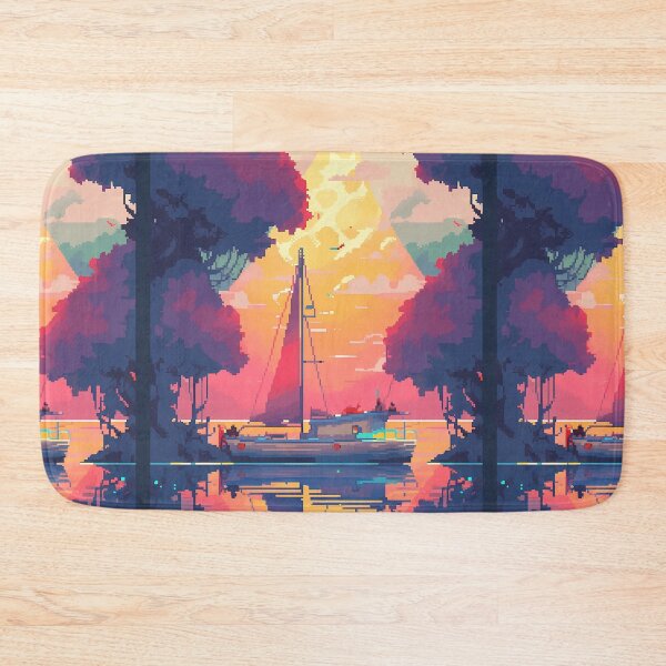 Item preview, Evening Sailing, relaxing vibes- Pixel art designed and sold by octoboobs.