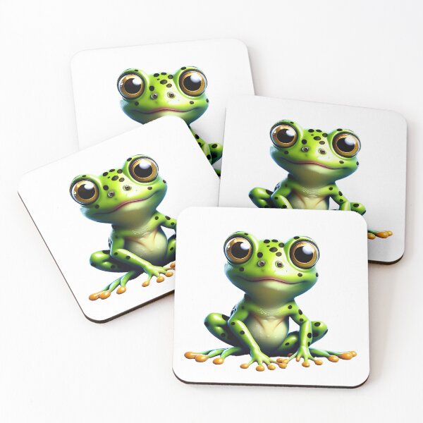 Item preview, Cute baby green frog ilustration designed and sold by Inspyralia.