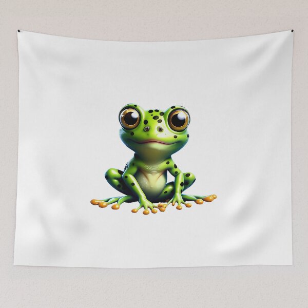Item preview, Cute baby green frog ilustration designed and sold by Inspyralia.