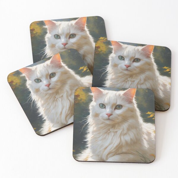 Item preview, White Cat Painting designed and sold by flowerpower999.