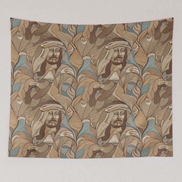 Item preview, Jesus Christ face abstract seamless pattern  designed and sold by nightspeed.
