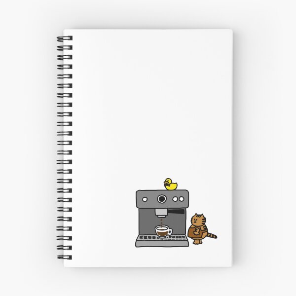 Item preview, a Cat and a Duck with a espresso machine designed and sold by superbaechoo.