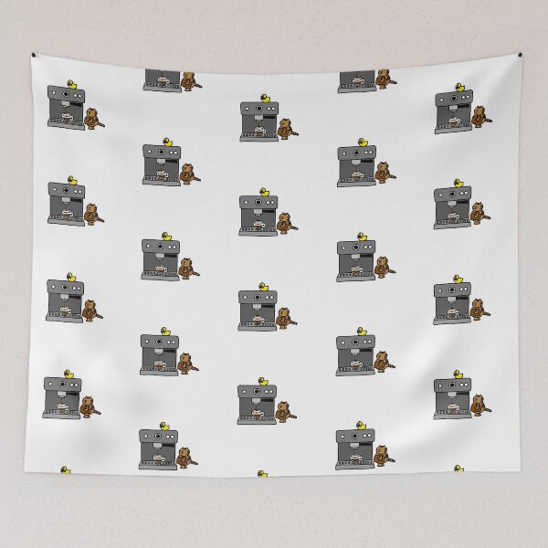 Item preview, a Cat and a Duck with a espresso machine designed and sold by superbaechoo.