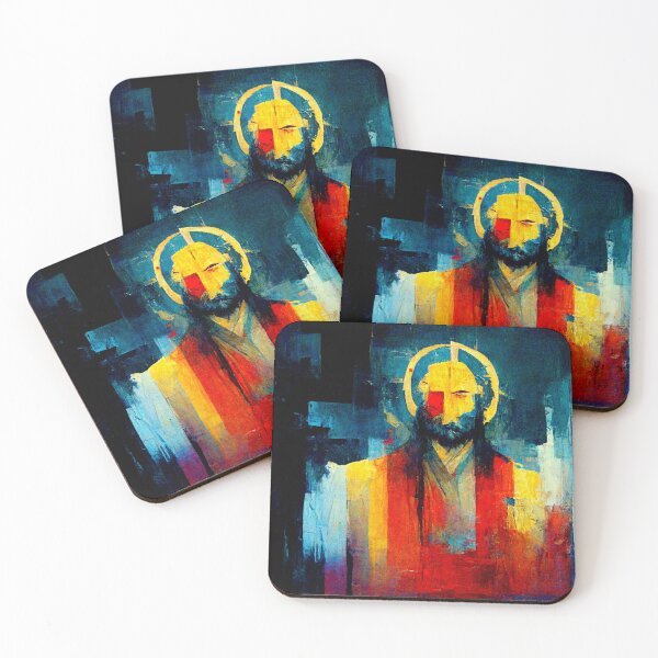 Item preview, Jesus Christ abstract painting  designed and sold by nightspeed.