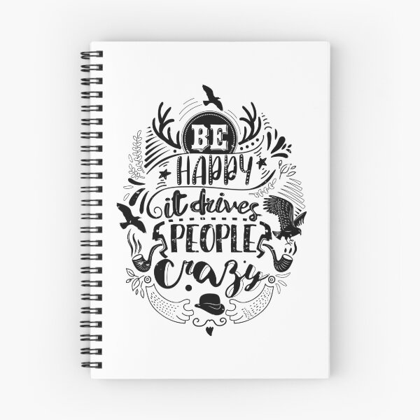 Item preview,  Happy - It Drives People Crazy - Black Typographic Design designed and sold by DigitalGraphic1.