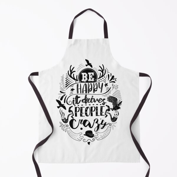Item preview,  Happy - It Drives People Crazy - Black Typographic Design designed and sold by DigitalGraphic1.