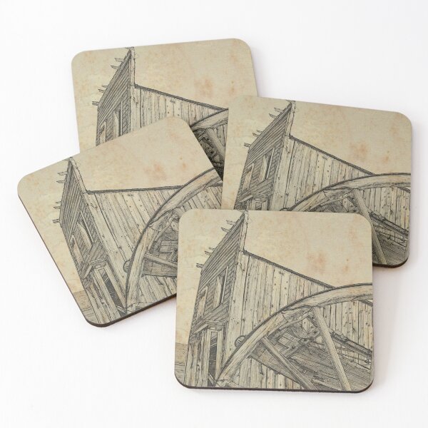 Item preview, Ghost Town Bodie Old Building Wagon Wheel designed and sold by Lisza Anne McKee.