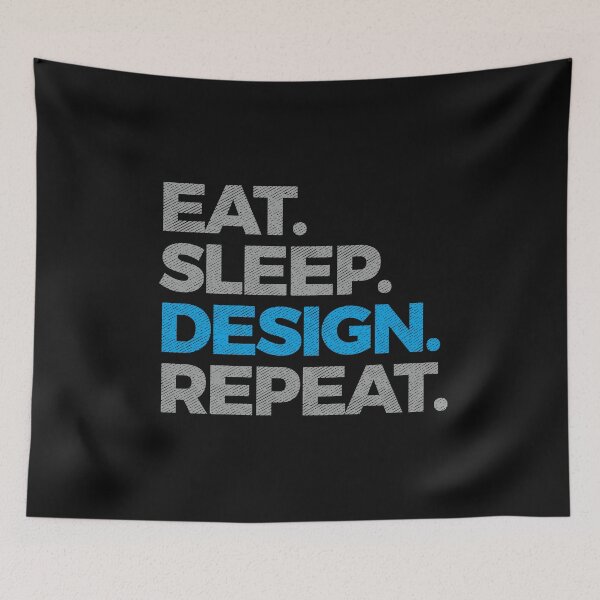 Item preview, Designer Saying Eat Sleep Design Repeat Funny Designing Life designed and sold by alenaz.