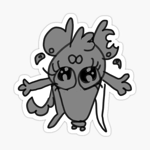 Goofy Hyena Stare Sticker