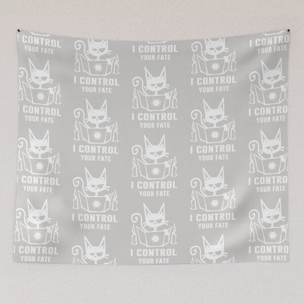 Item preview, Funny Cat Quote I Control Your Fate Retro Men Women Vintage designed and sold by roboartpixel.