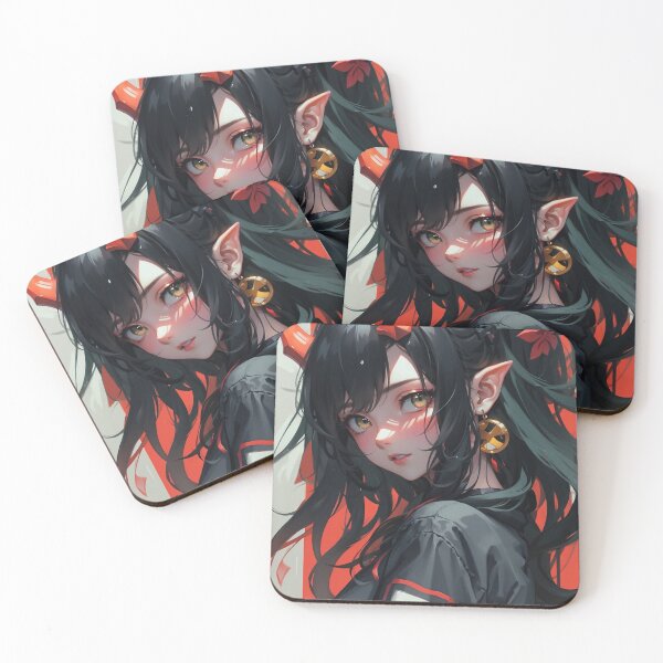 Item preview, anime girl with red horns designed and sold by ShiroStore.