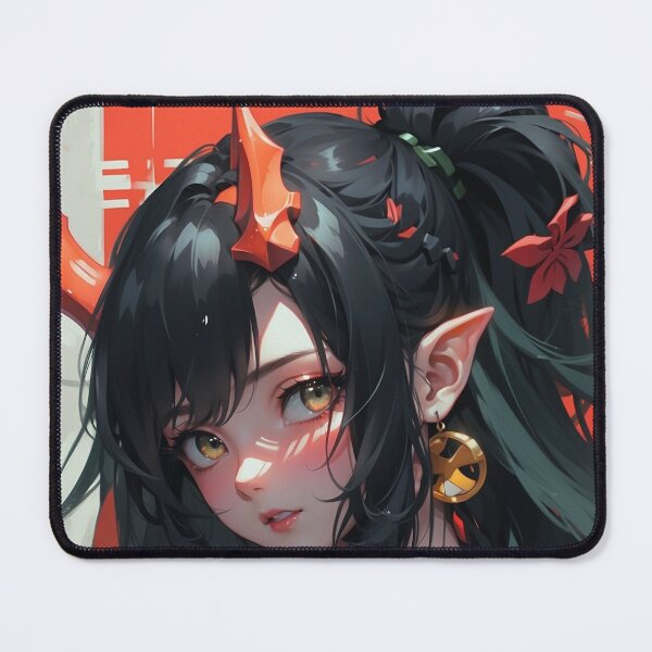 Item preview, anime girl with red horns designed and sold by ShiroStore.