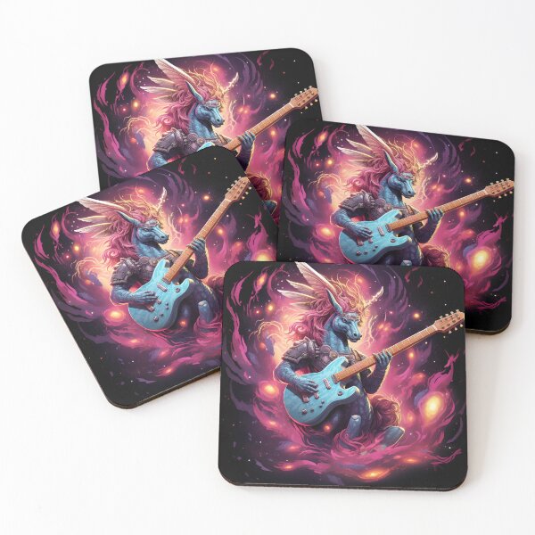 Item preview, Unicorn playing Guitar, cosmic designed and sold by SkyThane.