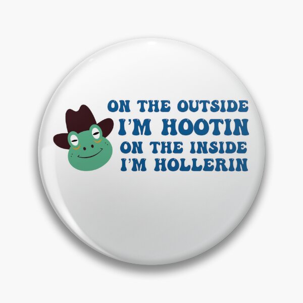 Item preview, ON THE OUTSIDE I'M HOOTIN ON THE INSIDE I'M HOLLERIN COWBOY FROG designed and sold by artzaka.