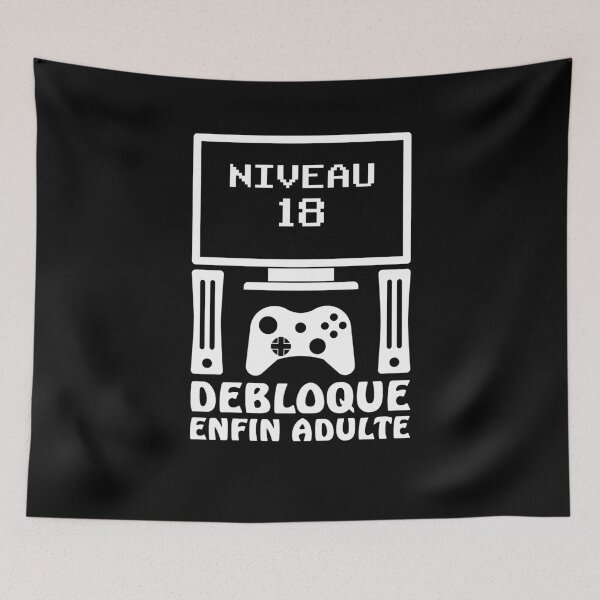 Item preview, Level 18 Unlocked Gamer Gift In French designed and sold by ArabCorner.