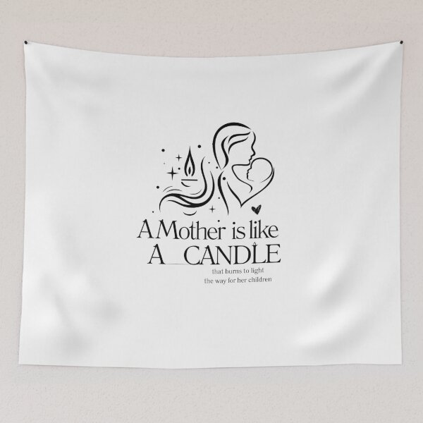 Item preview, Copy of quote about Mother,A Mother Is Like A Candle That Burns To Light The Way For her children,Motherhood designed and sold by behappysiempre.