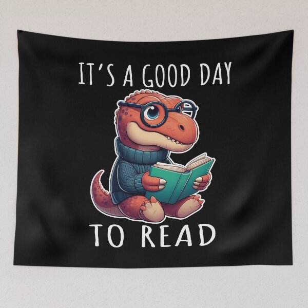 Item preview, Its A Good Day To Read Book Day Cute Dinosaur Men Women Kids designed and sold by LAYES DESIGN.