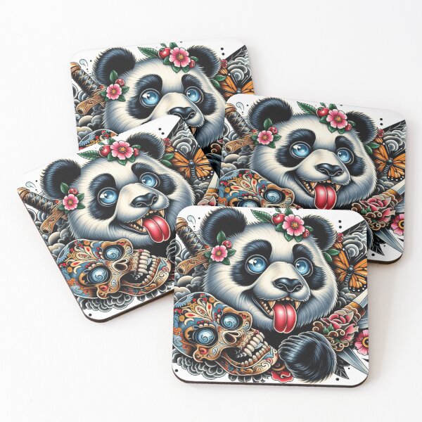 Item preview, "Ink and Bamboo: Vintage Panda Tattoo" designed and sold by zenithcollectiv.